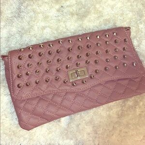 NEW--quilted embellished clutch